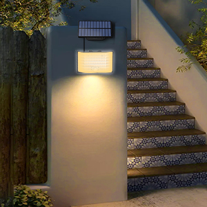 MinPea Solarlampe Warmweiss mit Bewegungsmelder und getrenntem Solarmodul – Detail 9