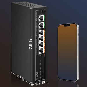 MokerLink PoE-Switch mit 4 PoE-Ports und 2 Uplink-Ports – Detail 9