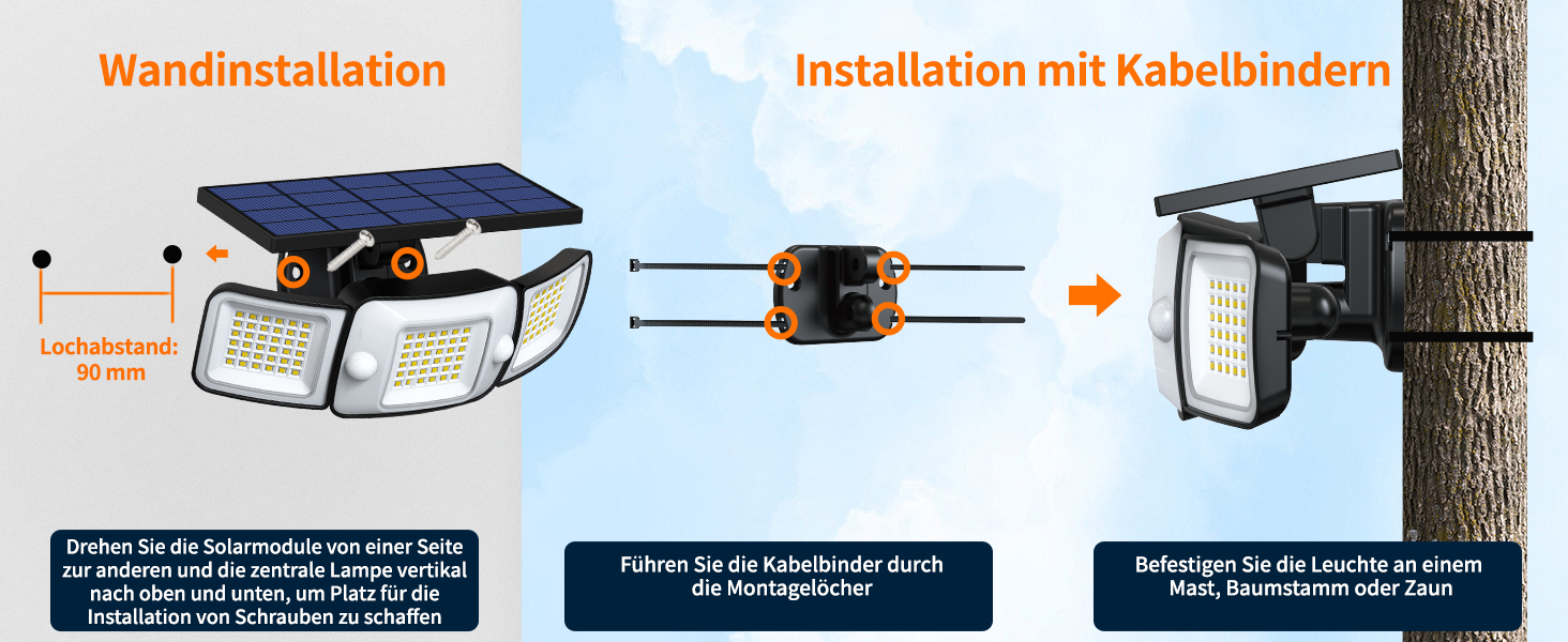 INTELAMP Solarlampe mit Bewegungsmelder und Fernbedienung – Detail 8