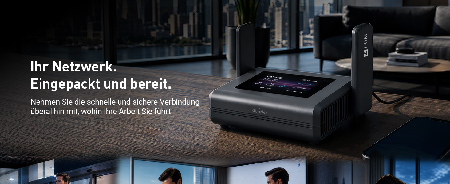 GL.iNet Slate 7 Pro Wi-Fi 7 Reiserouter mit Touchscreen – Detail 3