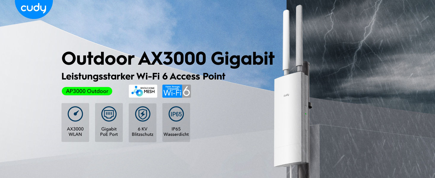 Cudy AP3000 Outdoor Wi-Fi-6-Access-Point – Detail 1