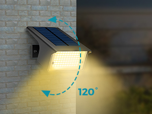 kolpop Solarstrahler für Aussen mit 77 LEDs in Warmweiss – Detail 7