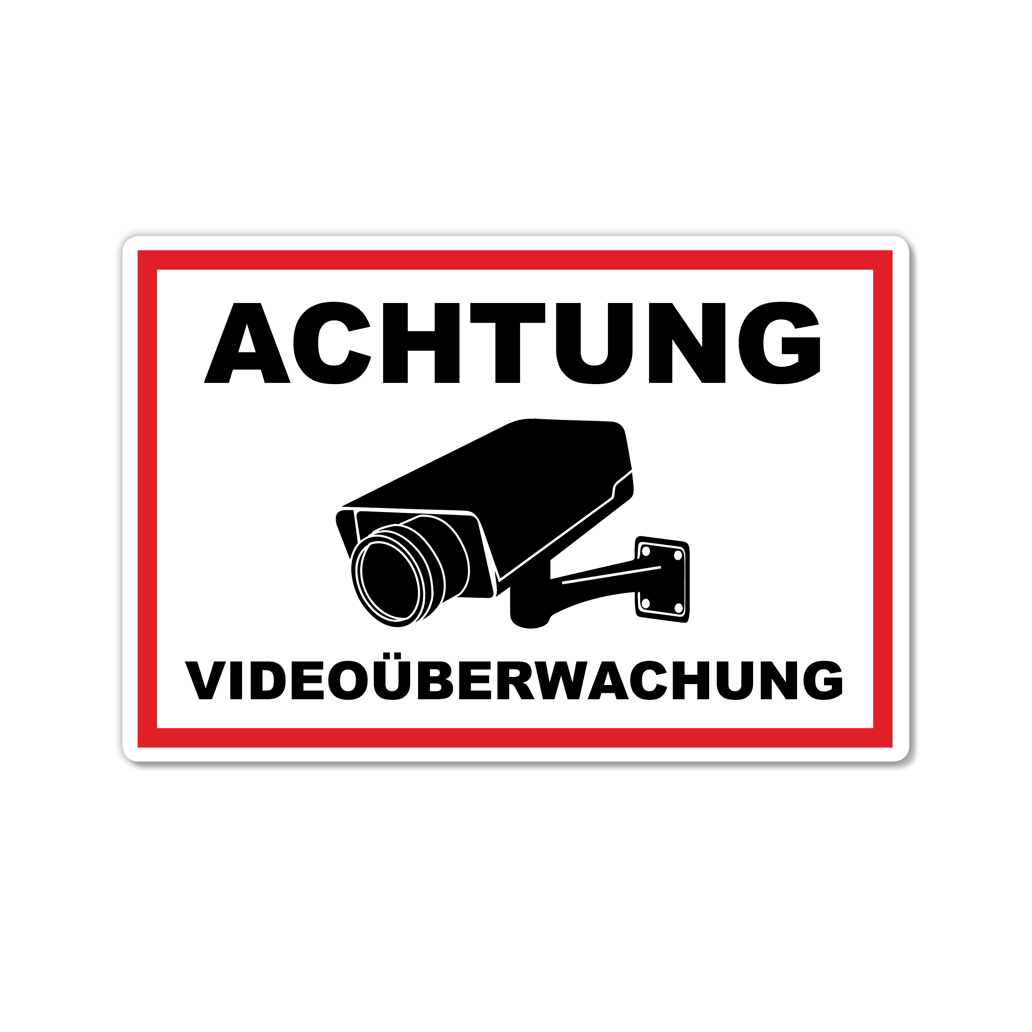 STROBO Warnschild Achtung Videoüberwachung aus PVC – Detail 2