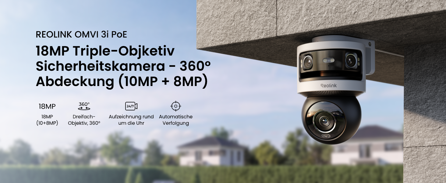 Reolink OMVI 3i PoE Panorama-Überwachungskamera mit 180° und Schwenkkamera – Detail 1