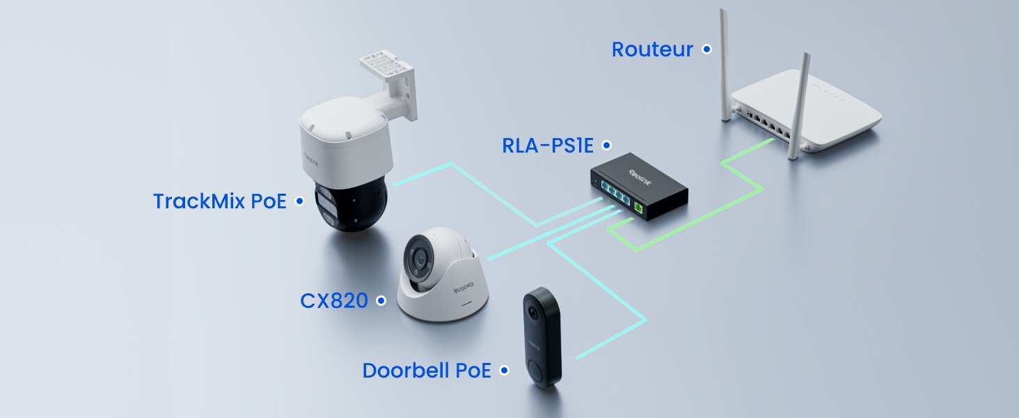 Reolink RLA-PS1E PoE-Switch mit 4+1 Ports – Detail 9