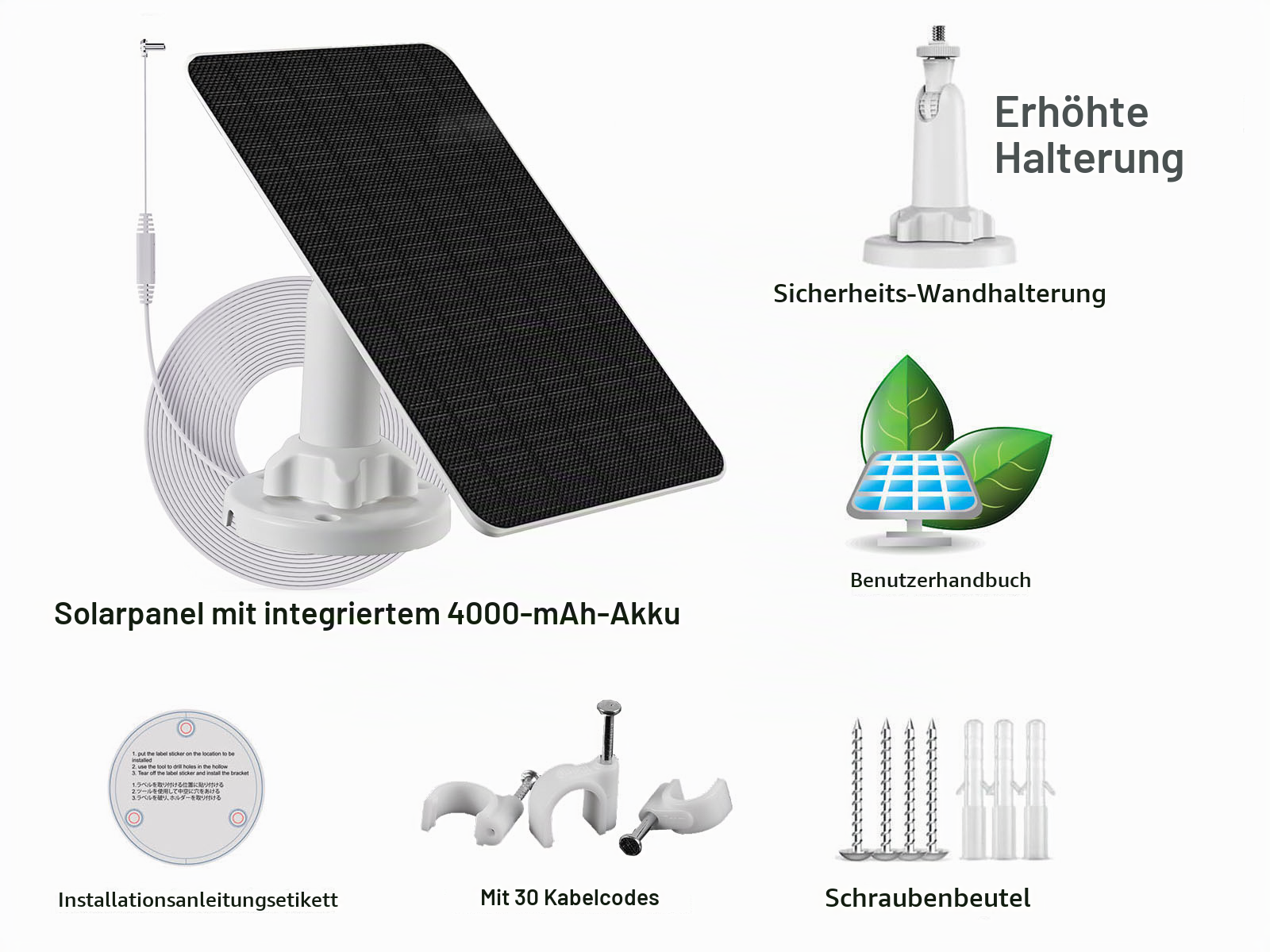 LIFEMOI Solarpanel mit Akku für Ring Battery Doorbell – Detail 10