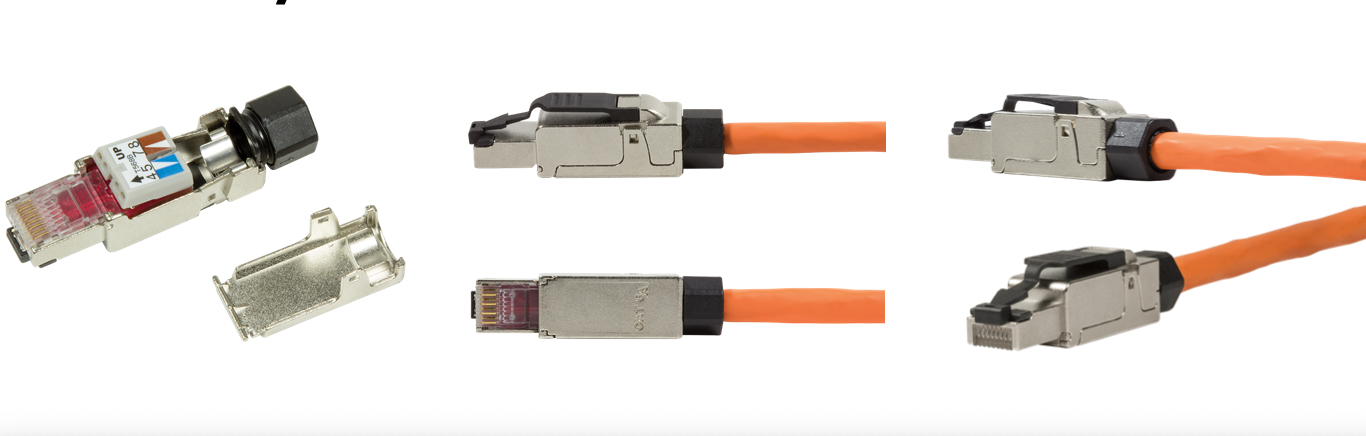 odedo 4x RJ45 Netzwerkstecker Cat6A Metall, werkzeuglos – Detail 6