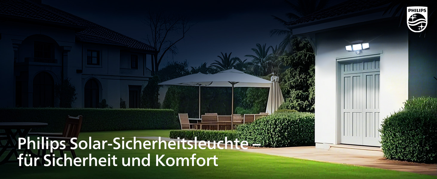 Philips Solarlampe mit 302 LEDs, Bewegungsmelder und drei Köpfen – Detail 10
