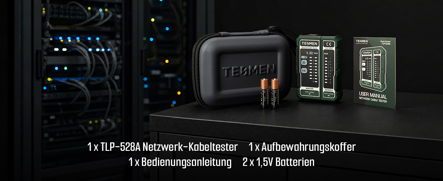 TESMEN TLP-528A Netzwerkkabeltester in Grün mit Fernbedieneinheit – Detail 5