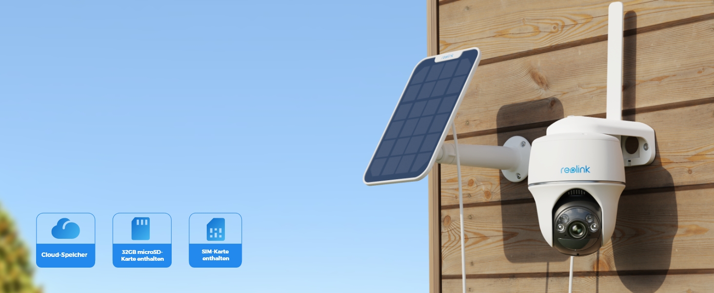 Reolink Go PT Plus+SP 4G-Überwachungskamera mit Solarpanel – Detail 1