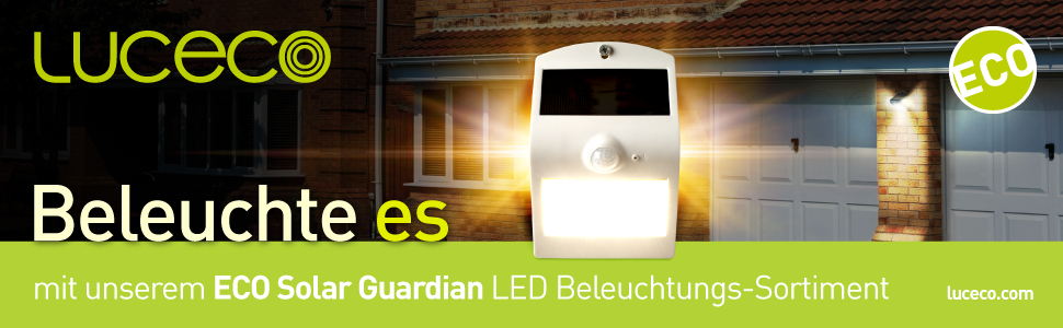 Luceco Solar-LED-Flutlichtstrahler mit PIR-Bewegungsmelder – Detail 1