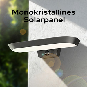 auralab ovale Solar-Wandlampe mit Bewegungsmelder für Aussenbereich – Detail 6