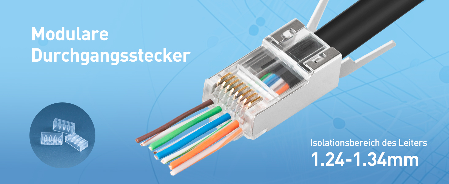 Cable Matters Cat 8 RJ45-Durchgangsstecker – Detail 3