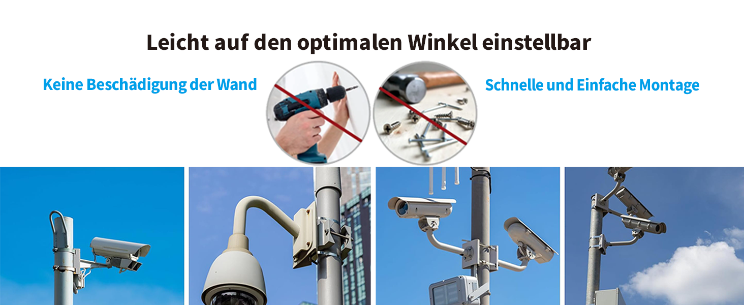 TONTON Masthalterung für eufy SoloCam S340 mit Edelstahlringen – Detail 5
