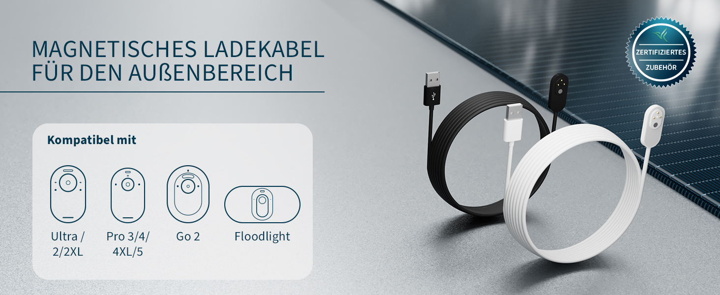 Arlo Magnet-Ladekabel 7,6 m für Arlo-Akkukameras – Detail 1