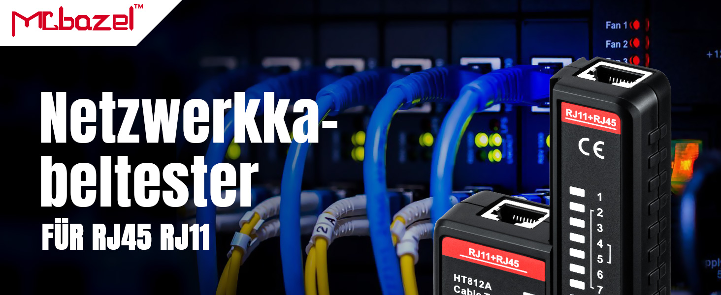 Mcbazel RJ45 RJ11 Netzwerktester Kabeltester – Detail 1