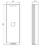 Hikvision DS-K1105EDB Masszeichnung