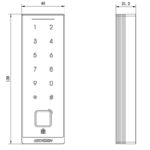 Hikvision DS-K1105EMKB-QR Masszeichnung