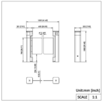 Hikvision DS-K6BC402LX Masszeichnung