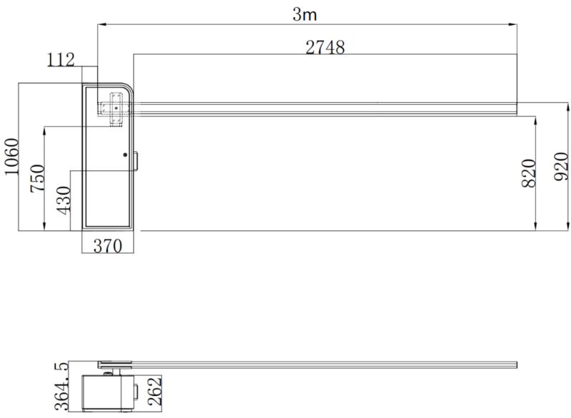 Hikvision DS-TMG420-A-B Masszeichnung 2