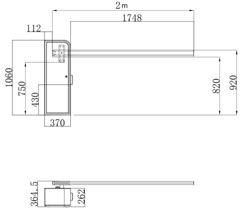 Hikvision DS-TMG420-A Masszeichnung 2