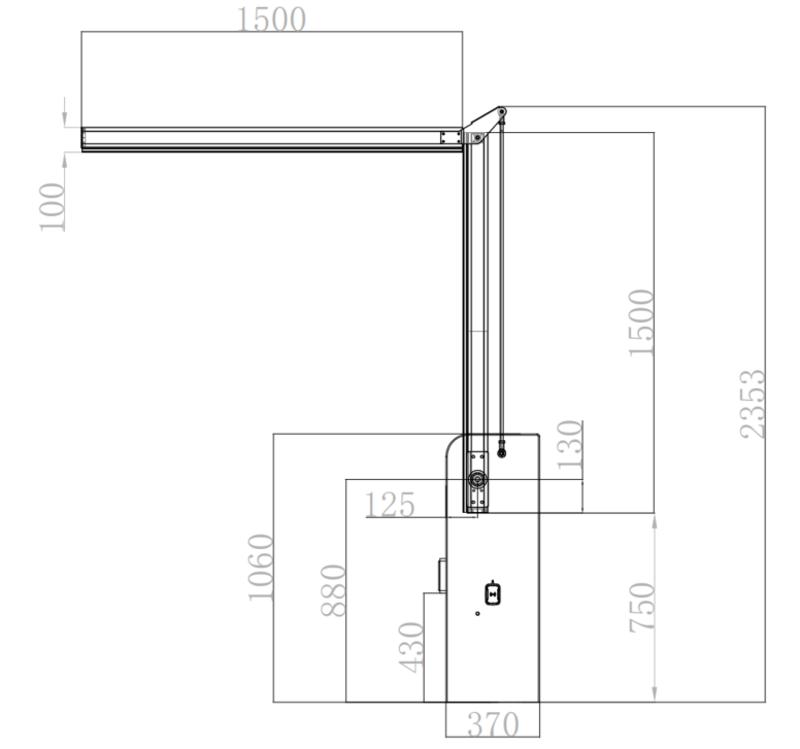 Hikvision DS-TMG421-B Masszeichnung 2