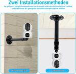 leyomgamz Ausziehbare CCTV-Wand- und Masthalterung, 20 bis 40 cm, Aluminium – Bild 4